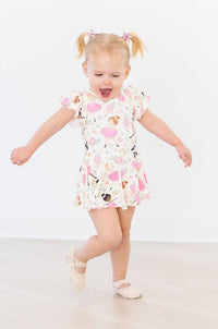 Tiny Dancer Girls Twirl Leotard Dress with Floral Print - The Palm Beach Baby