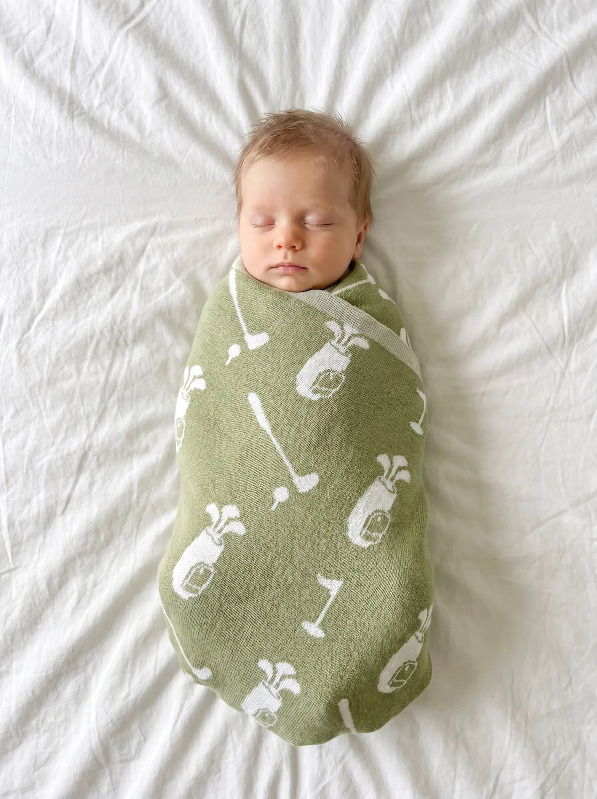 Golf Jacquard Knit Baby Blanket For Cozy Comfort