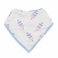 Stylish Stripes design featured in the Popsicle and Stripes Blue 2 Pack Baby Cloth Bib Set, great for everyday use.