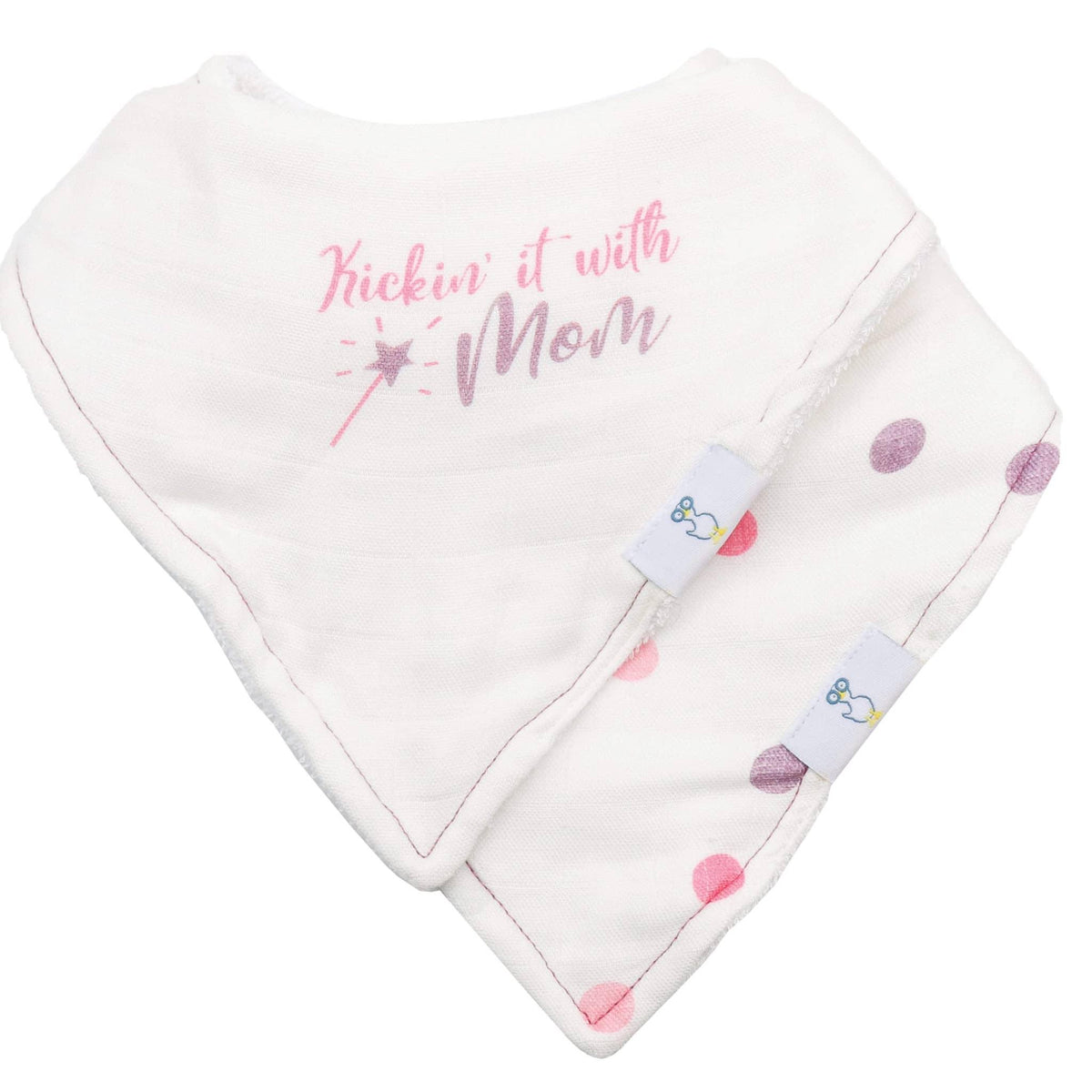 2 Pack Muslin and Terry Cloth Bibs Set - The Palm Beach Baby