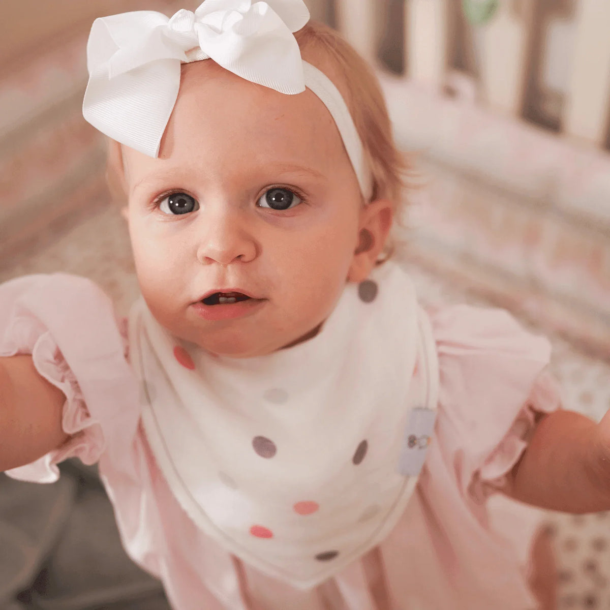Mom and Dots 2 Pack Muslin and Terry Cloth Bibs Set - The Palm Beach Baby