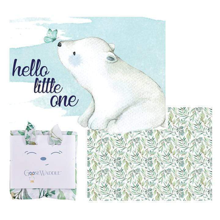 2 PK Newborn Receiving Blankets: A charming polar bear-themed blanket set featuring soft pastel colors, designed for new parents searching for cozy newborn swaddle options.