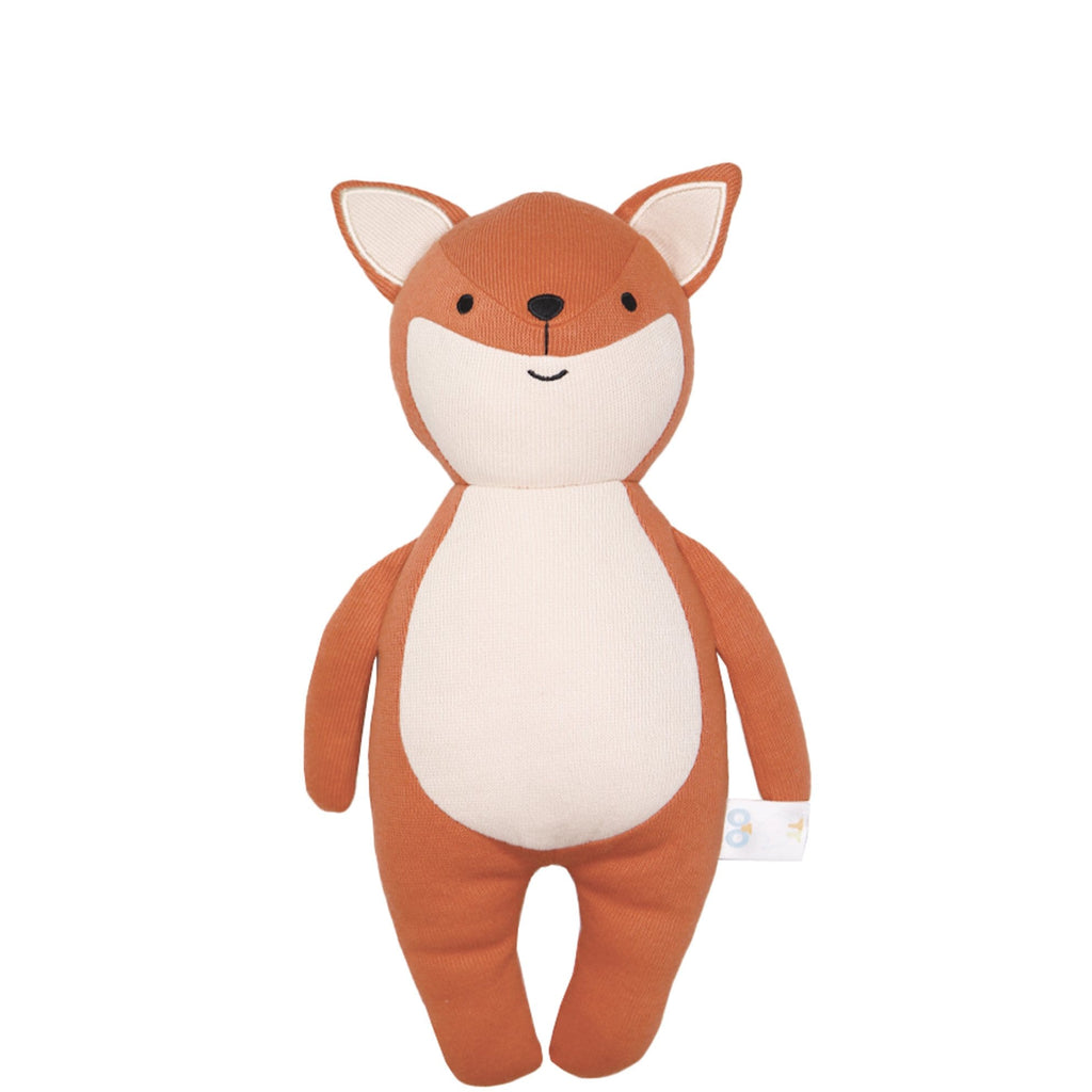 Fox Knit Plush soft toy, designed for babies, with a friendly face and cuddly texture, perfect for snuggles and play.