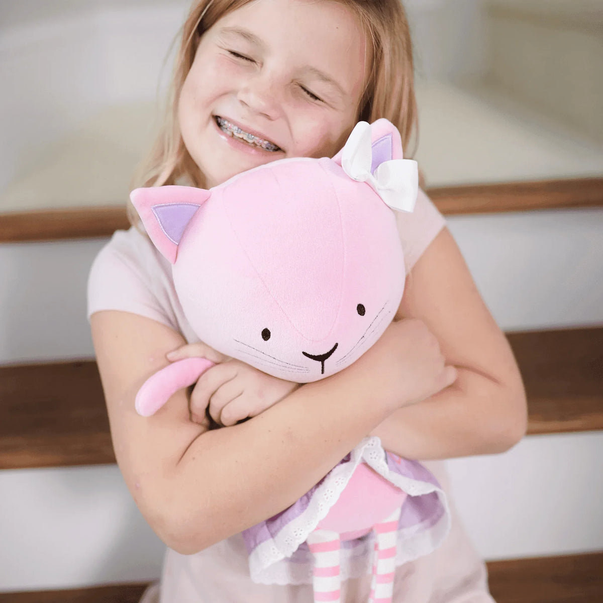  Kitty Plush Doll with Dress - Soft 16" Companion for Infants, Encourages Imagination & Comfort - The Palm Beach Baby