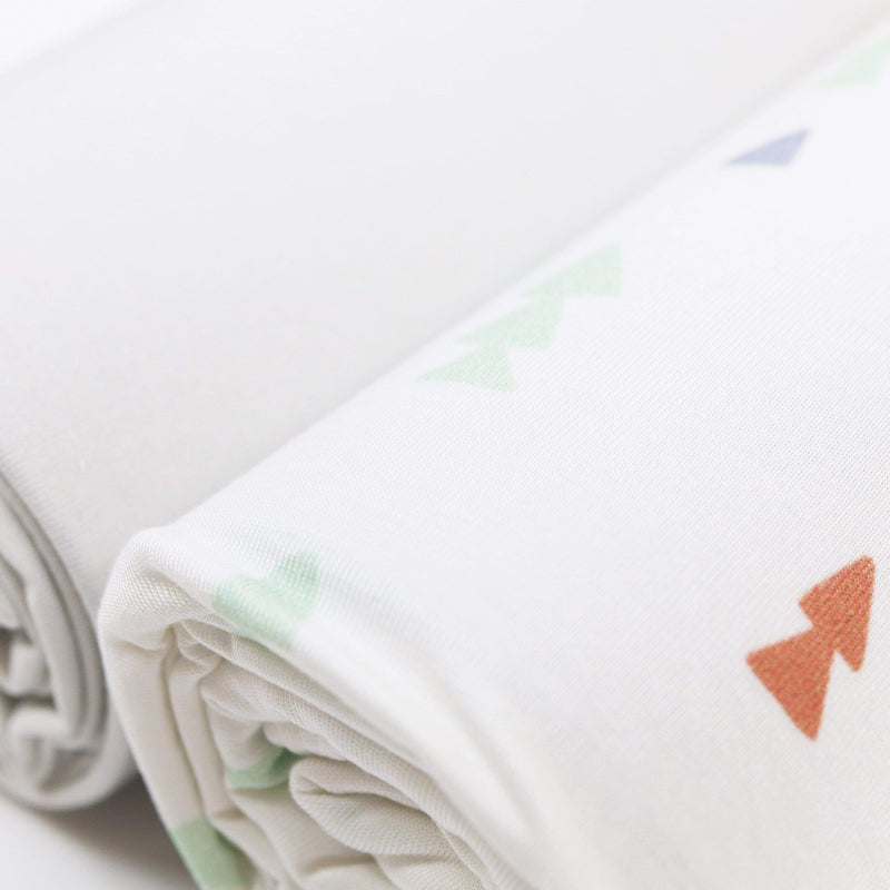 Another close-up of the Triangles and Gray 2 PK Swaddle Blanket, emphasizing the quality and versatility of this cozy baby essential.