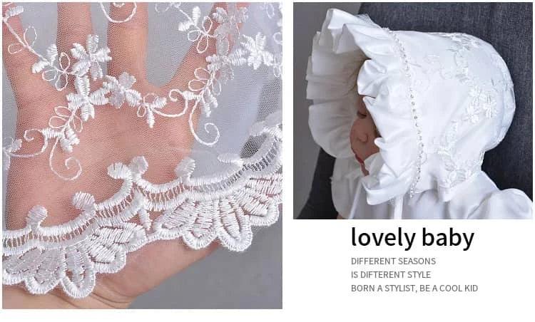 Hand-Embroidered Christening Dress Set for Babies - The Palm Beach Baby