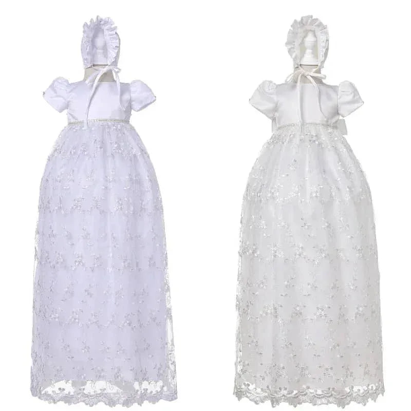 Hand-Embroidered Christening Dress Set for Babies - The Palm Beach Baby