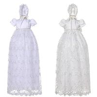 Hand-Embroidered Christening Dress Set for Babies - The Palm Beach Baby
