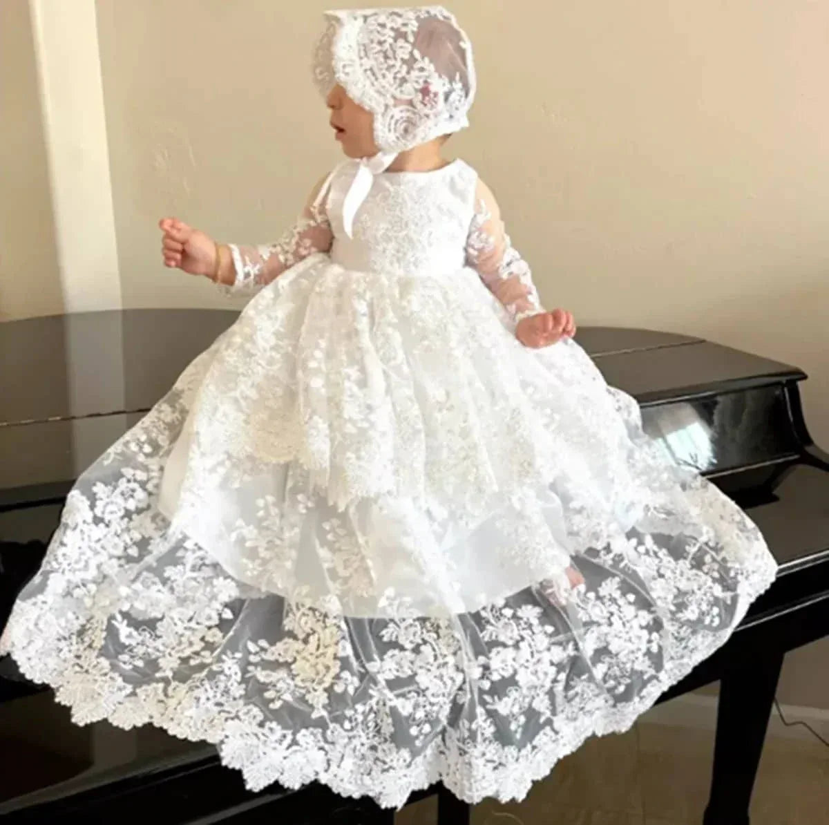 Heirloom Lace Baby Gown - Margaret Ann The Palm Beach Baby Heirloom Lace Baby Gown - Margaret Ann The Palm Beach Baby