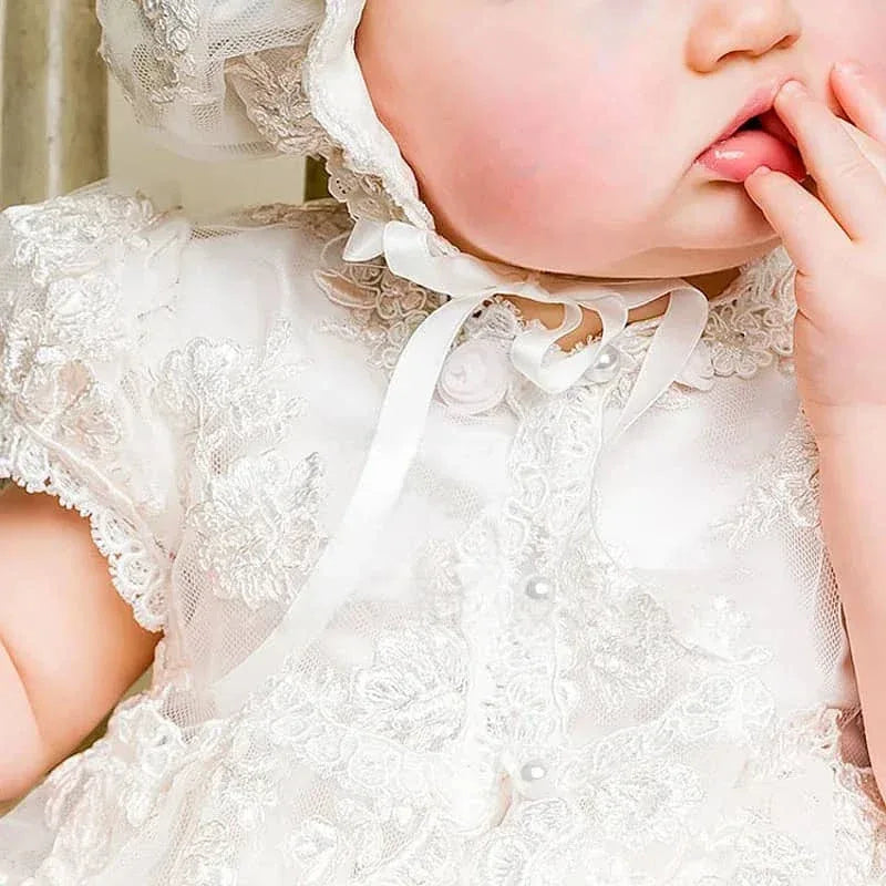 Heirloom Lace Baby Gown Set for Special Occasions - The Palm Beach Baby