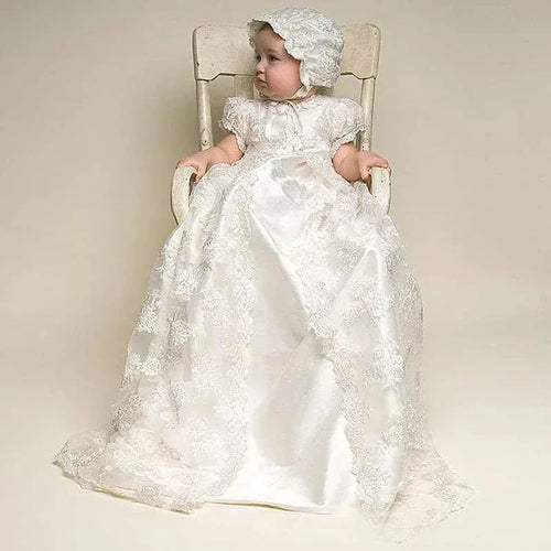 Heirloom Lace Baby Gown Set for Special Occasions - The Palm Beach Baby
