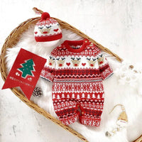 Holiday Baby Romper with Hat Christmas Reindeer Set - The Palm Beach Baby