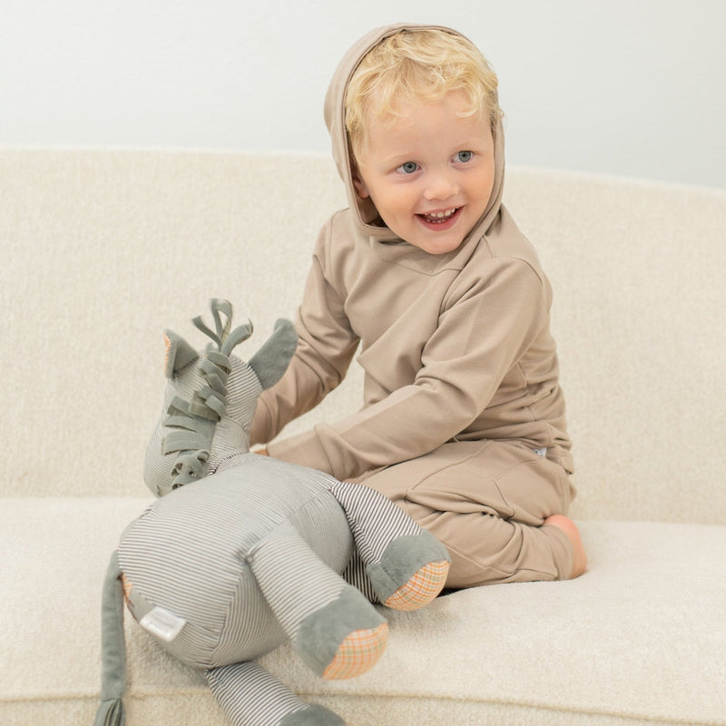 Hooded Jogger Set Just Taupe - The Palm Beach Baby Sweet Bamboo