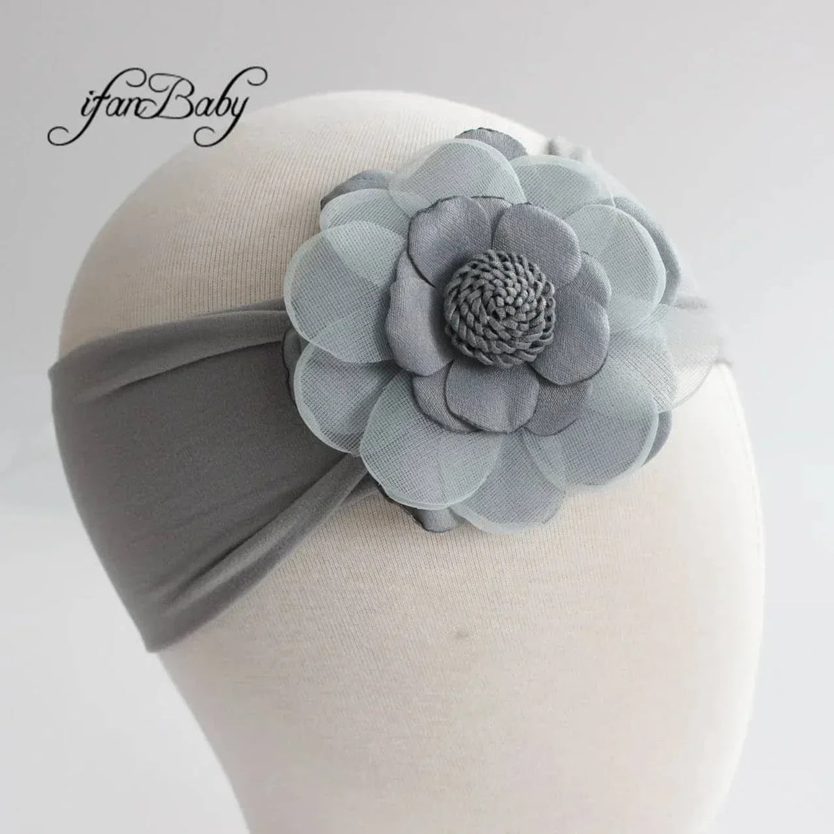 Vintage Floral Baby Turban Headband with Pink Flower - The Palm Beach Baby