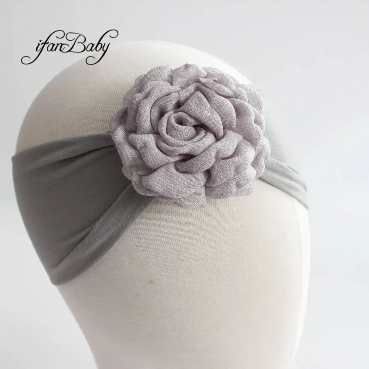 Vintage Floral Baby Turban Headband with Pink Flower - The Palm Beach Baby