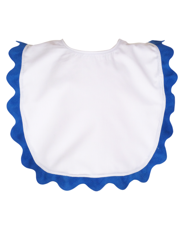Brooklyn Bib with Navy Ricrac - The Palm Beach Baby