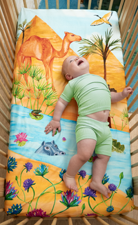 Naptime on the Nile fitted crib sheet