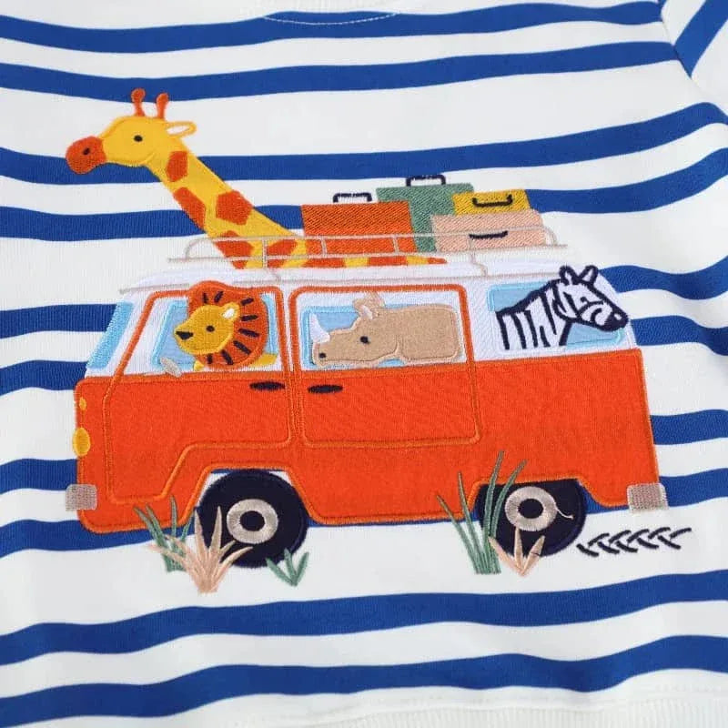 Jumping Meters Colorful Boys Sweatshirts with Truck Design - The Palm Beach Baby