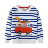Jumping Meters Colorful Boys Sweatshirts with Truck Design - The Palm Beach Baby