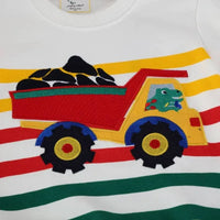 Jumping Meters Colorful Boys Sweatshirts with Truck Design - The Palm Beach Baby