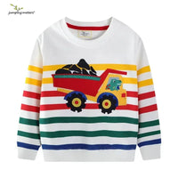 Jumping Meters Colorful Boys Sweatshirts with Truck Design - The Palm Beach Baby