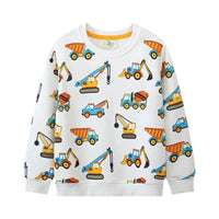 Jumping Meters Colorful Boys Sweatshirts with Truck Design - The Palm Beach Baby