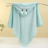 light blue baby bath towels with unicorn hood for infants and toddlers