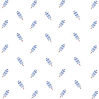 Blue and white striped popsicle pattern on white background for babies and kids