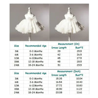 White lace and tulle toddler dress for girls with bow detail, sizes 0-24 months