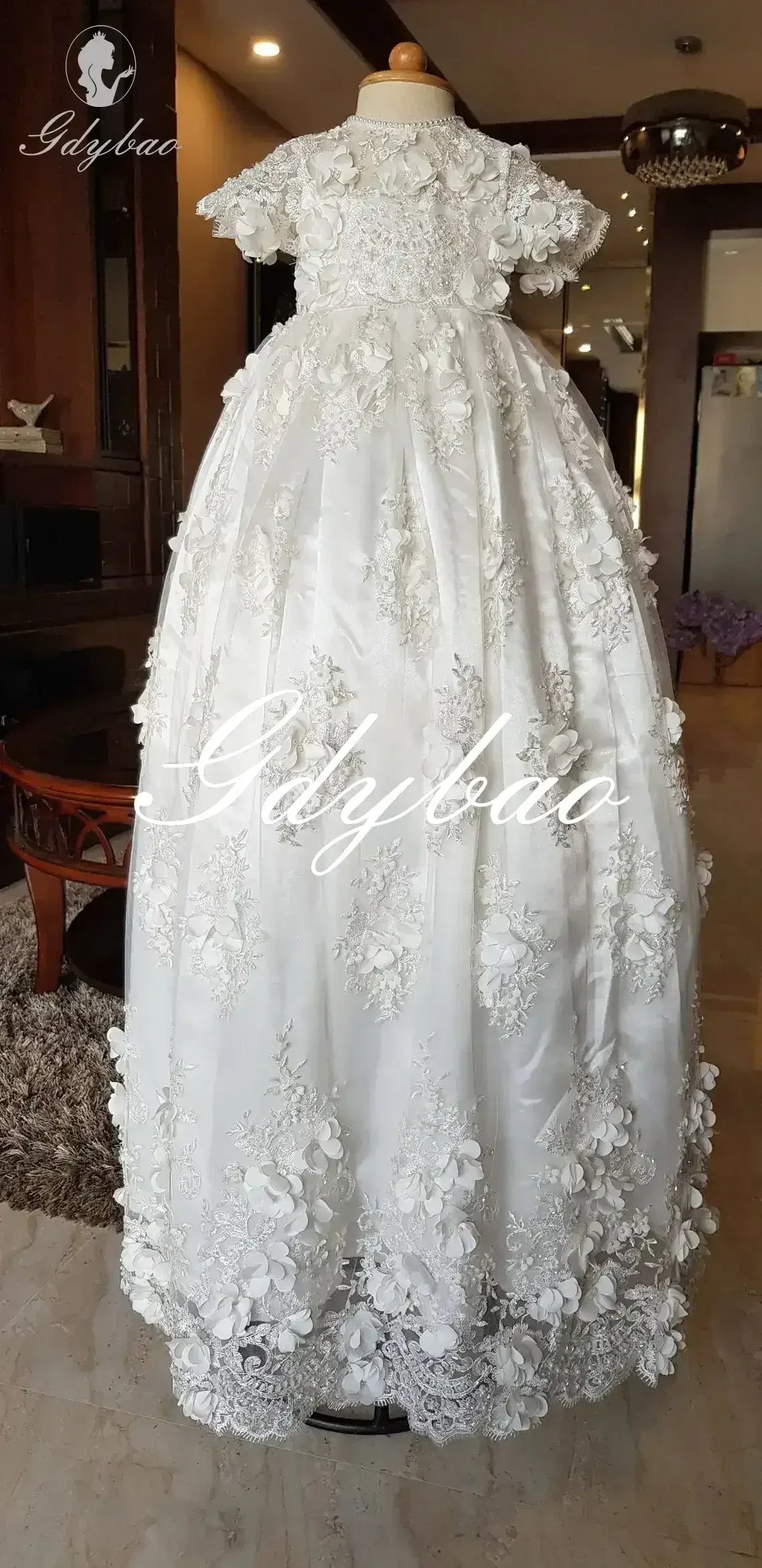 lace baptism dress Elegant Lace Baptism Gown with Bonnet – The Palm Beach Baby
