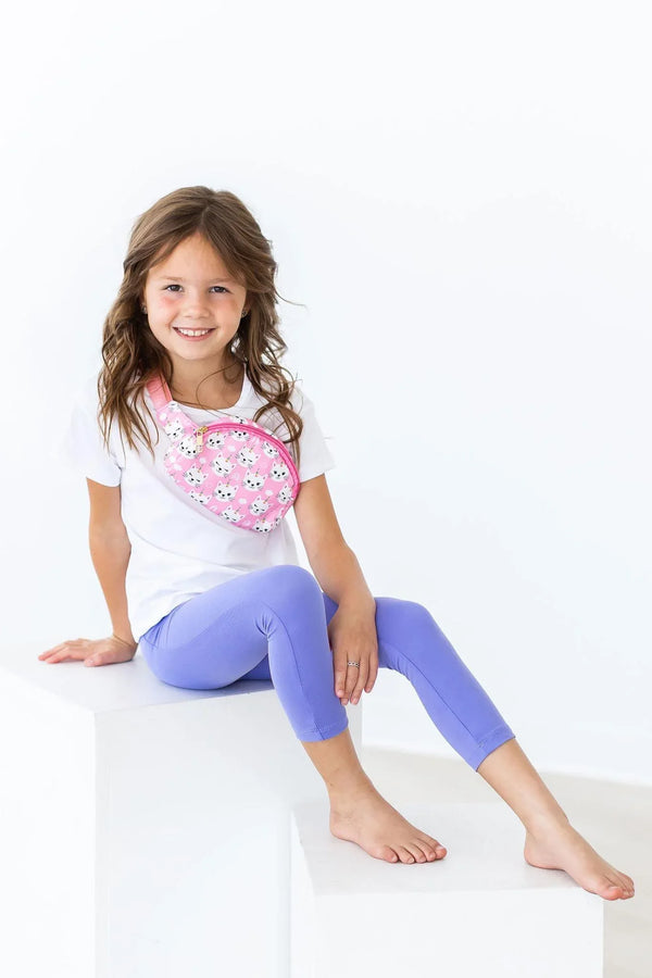 Girls lavender Mila and Rose leggings in size small with a smooth fit