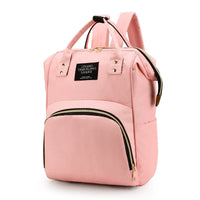 Pink multifunctional insulated diaper bag backpack for babies and kids accessories