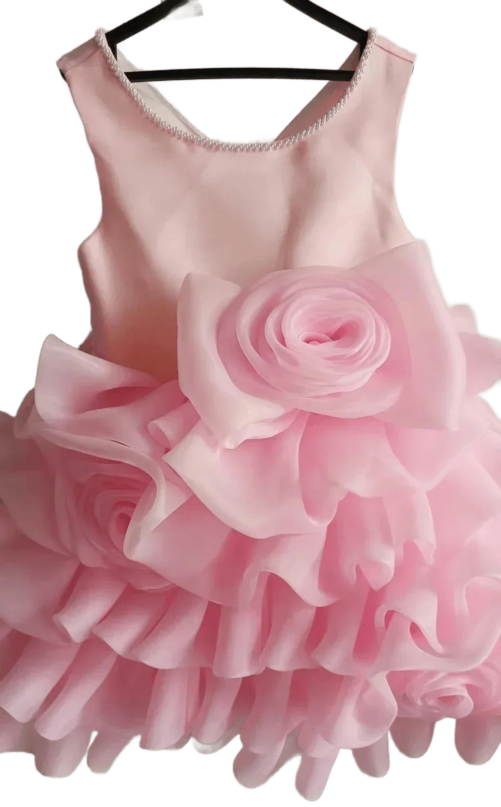 Charlotte Luxury Flower Girl Dress with 3D Floral Design - The Palm Beach Baby