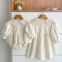 Matching Sister Outfits with Peter Pan Collars Dress - The Palm Beach Baby