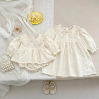 Matching Sister Outfits with Peter Pan Collars Dress - The Palm Beach Baby