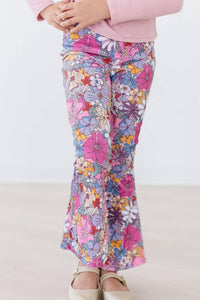 Mauve Ribbed Velvet Bell Bottoms for Kids - The Palm Beach Baby
