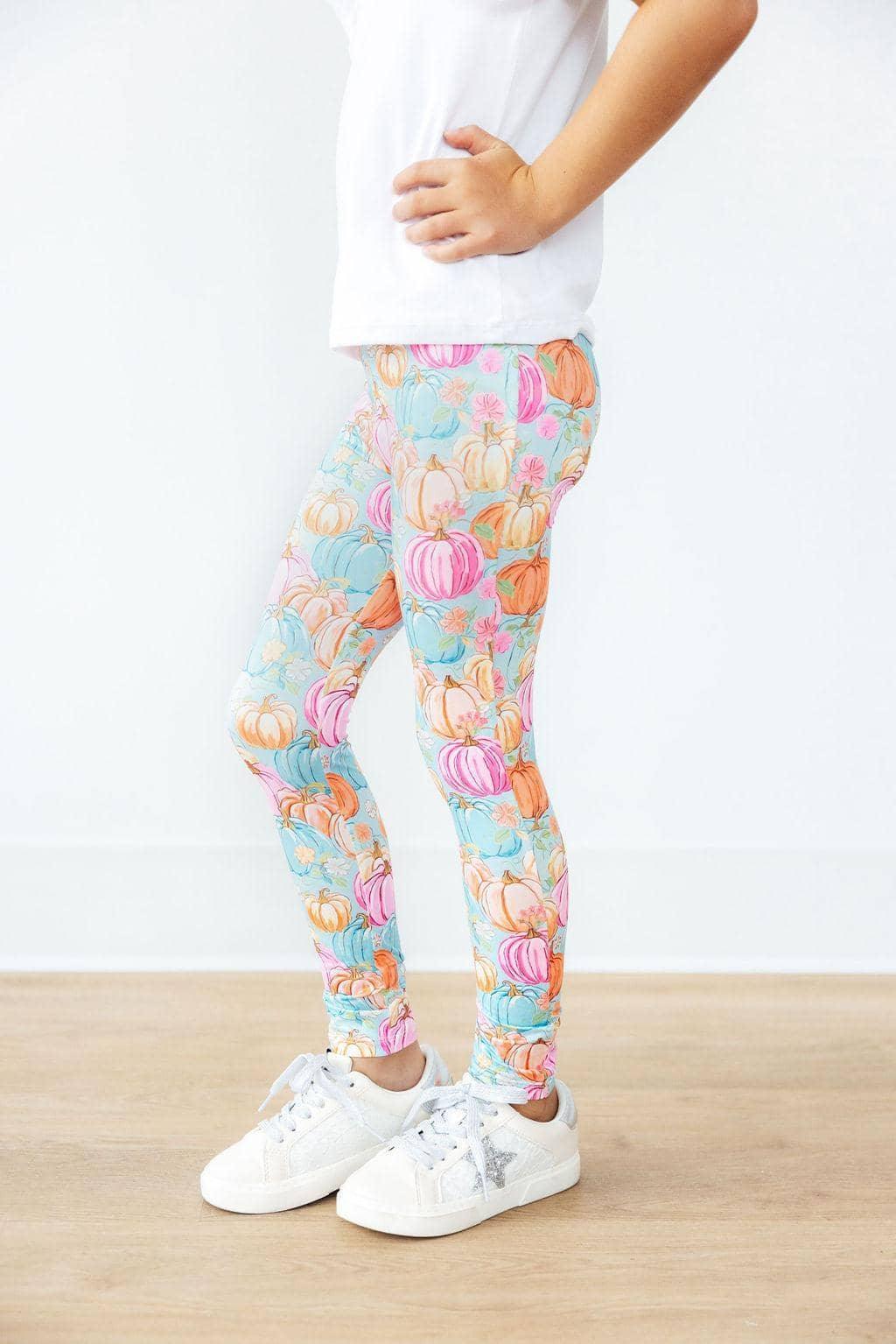 Preppy Pumpkin Leggings for Girls - Stylishly Comfortable - The Palm Beach Baby