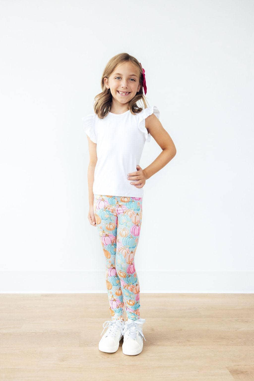 Preppy Pumpkin Leggings for Girls - Stylishly Comfortable - The Palm Beach Baby
