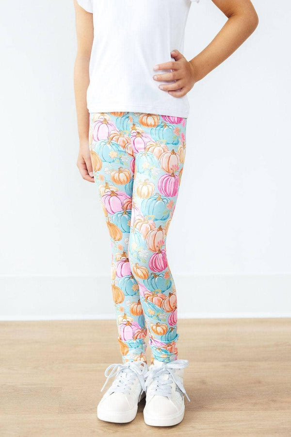 Preppy Pumpkin Leggings for Girls - Stylishly Comfortable - The Palm Beach Baby