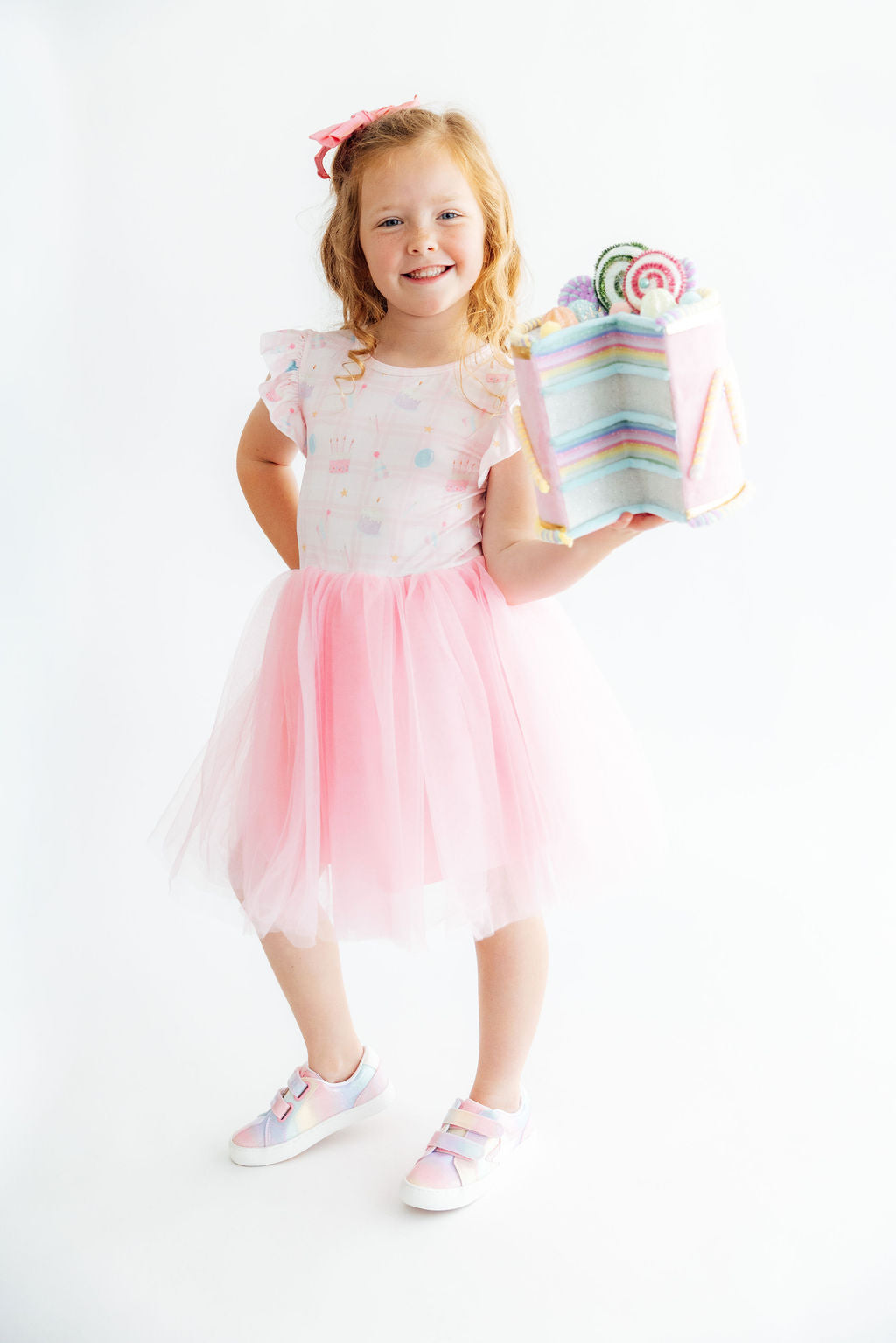 Birthday Magic Flutter Sleeve Tutu Dress For Little Girls