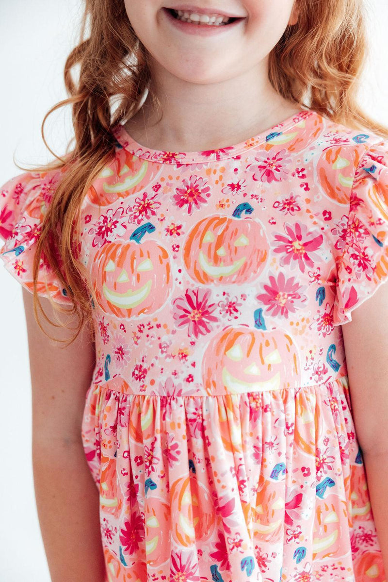 Spooktacular Flutter Sleeve Twirl Dress - The Palm Beach Baby Mila & Rose ®