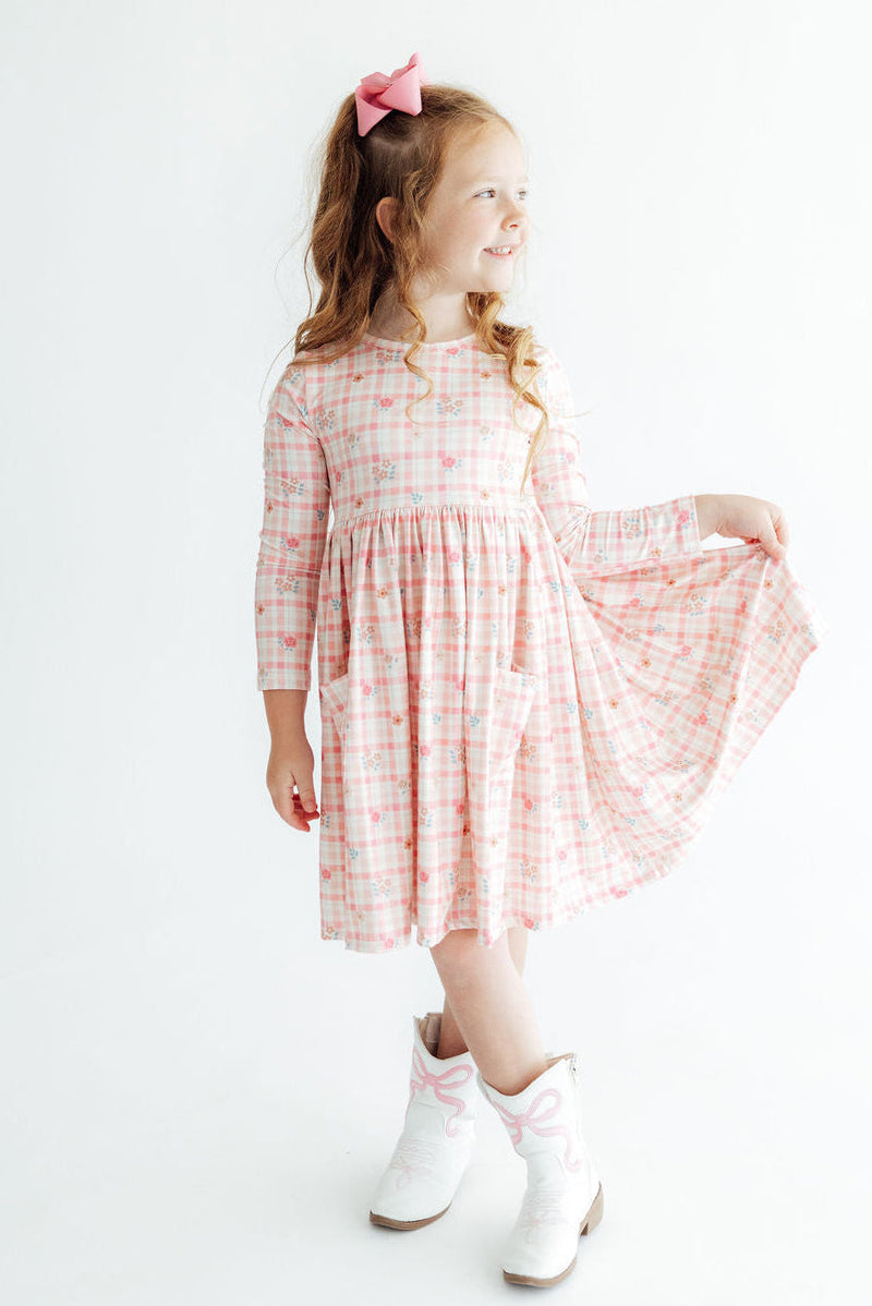 Off the Grid Long Sleeve Pocket Twirl Dress - The Palm Beach Baby