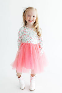 Country Christmas Long Sleeve Tutu Dress - The Palm Beach Baby