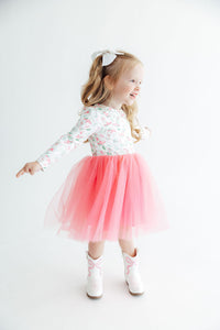 Country Christmas Long Sleeve Tutu Dress - The Palm Beach Baby