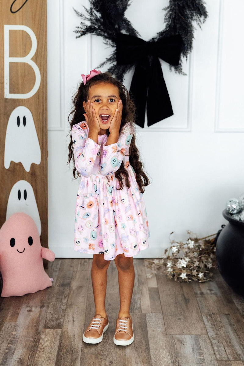 Sugar Rush Long Sleeve Pocket Twirl Dress - The Palm Beach Baby Mila & Rose ®