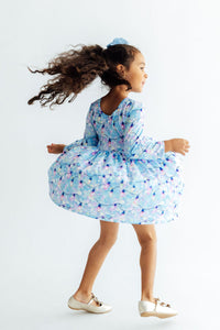 Twinkle Glow Long Sleeve Pocket Twirl Dress - The Palm Beach Baby