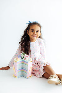 Party Time Long Sleeve Ruffle Hem Twirl Dress - The Palm Beach Baby