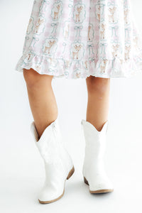 Woodland Whimsy Long Sleeve Ruffle Hem Twirl Dress - The Palm Beach Baby