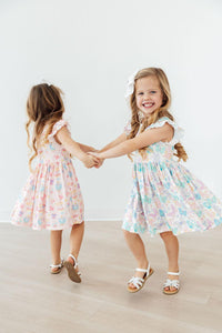 Fluttering Butterflies Flutter Sleeve Twirl Dress - The Palm Beach Baby Mila & Rose ®