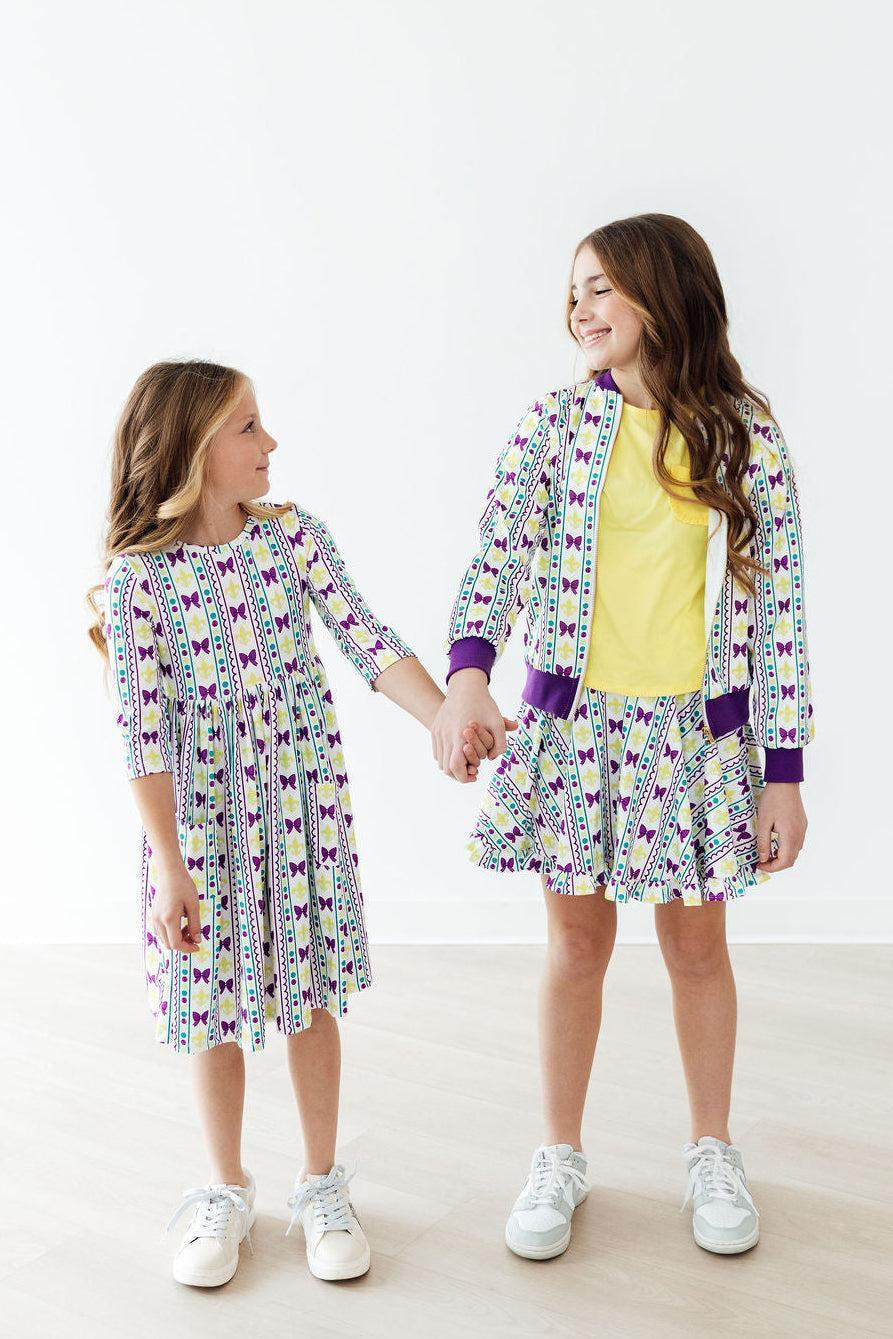 Mardi Gras Satin Jacket for Little Girls - The Palm Beach Baby Mila & Rose ®